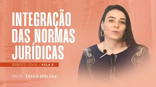 INTEGRAÇÃO DAS NORMAS JURÍDICAS - PROF. ÉRICA MOLINA