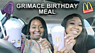 Trying McDonald's Grimace milkshake | NEW McDonald's Grimace Birthday meal! 💜💜💜