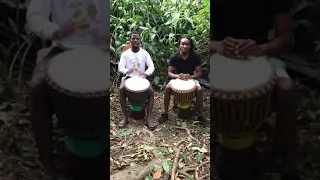 Amazing African Drumming by Jahvin Neptune and Jahmali Neptune in Trinidad and Tobago!!!