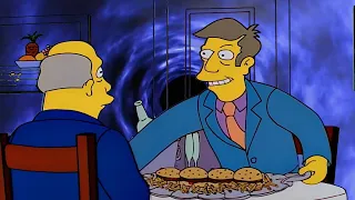 Steamed Hams but Skinner is stuck in a Time Loop that slowly falls apart