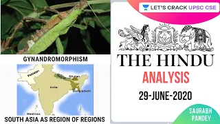 29-June-2020 | The Hindu Newspaper Analysis | Current Affairs for UPSC CSE/IAS | Saurabh Pandey