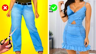 30 + Ideias com Jeans Velho! Customização de roupas Jeans DIY