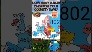 How many Burger Kings does your country have? 👑 #shorts #burgerking #map #europe #geography