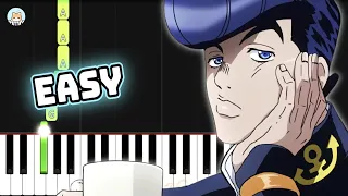 JoJo OP 5 - "Crazy Noisy Bizarre Town" - EASY Piano Tutorial & Sheet Music