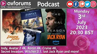 🎬 Indy, Avatar 2 4K, Ronin 4K, Cruise 4K, Secret Invasion, Witcher 3.1, last Jack Ryan and more!