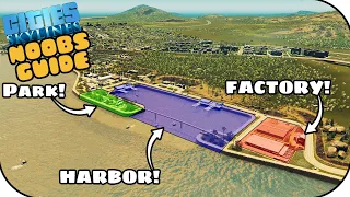 Build Your Own Custom Fishing Harbor! | Cities Skylines Noobs Guide