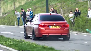 Modified BMW M5 F10 with Custom Exhaust - LOUD Accelerations, Burnout & Revs !