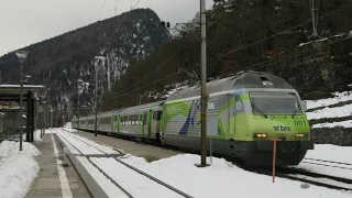 Switzerland: BLS Class 465s at Chambrelien on the La Chaux de Fonds - Bern route
