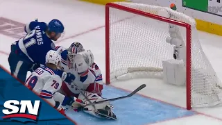 Steven Stamkos Drives To The Net And Knocks In Own Rebound To Give Lightning Late Lead