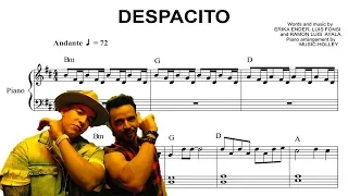 Luis Fonsi - Despacito (EASY piano sheet music)