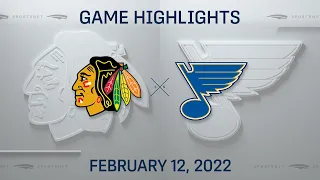 NHL Highlights | Blackhawks vs. Blues - Feb 12, 2022