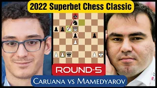 Aggressive Attack by Fabi | Fabiano Caruana vs Mamedyarov | 2022 Superbet Chess Classic Romania