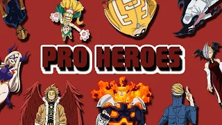 Pro Heroes Real Names and Quirks | MY Hero Academia