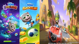 Talking Tom Gold Run vs Talking Tom Gold Run 2 vs Talking Tom Karting characters Talking Hank