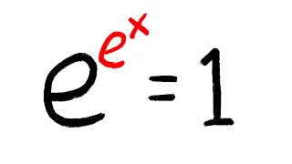 how is e^e^x=1 solvable??