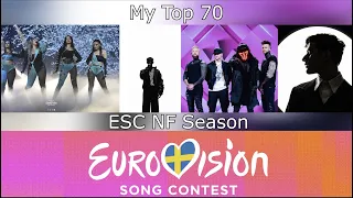 My Top 70 | Eurovision National Final season 2024 |