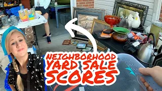 Yard Sale Scores to FLIP Online All Over This Neighborhood Yard Sale!