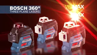 Bosch GLL3-330CG green line laser level and GLL3-300C red beam