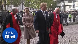 Dutch King and Queen visit Westminster Abbey on state visit