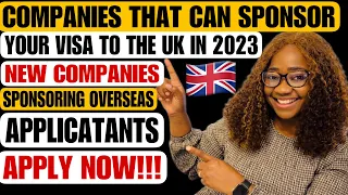 UK  COMPANIES HIRING WITH VISA SPONSORSHIP / FULL LIST OF COMPANIES THAT CAN SPONSOR YOUR VISA TO UK