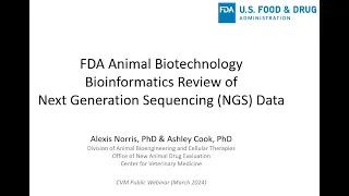 Animal Biotechnology Bioinformatics Review of Next Generation Sequencing Data Webinar