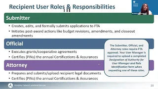 2023 New FTA Recipient Onboarding Webinar: Systems Access - TrAMS