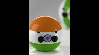 India Ball Animation (dynamic paint for water simulation)