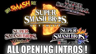 Super Smash Bros. ALL INTROS 1999-2018 [Ultimate, Wii U, Brawl, Melee, N64]