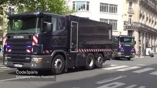 Massive Bank Transfer Police Motorcycle Escort in Paris