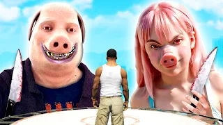 GTA 5 - JOHN PORK vs LOLA PORK!!