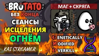 MOD: GMO. Маг + Скряга. Угроза 5. Без конца - Brotato Mods #80