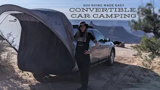Convertible Car Camping Setup - No Build DIY SUV RVing in a Subaru Outback