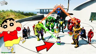 GTA 5 : SHINCHAN & Avengers Army Plan To Kill Thanos in GTA 5 ! | Techerz