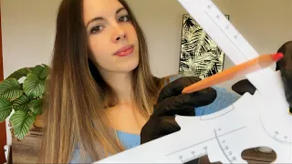 ASMR Detailed Face Measuring For Your AI Mask - Scribbling, Measuring, Face Writing...