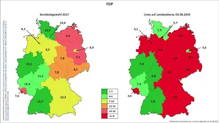 Stärken und Schwächen von FDP, CDU, CSU und AfD auf Landesebene