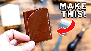 Making a simple MINIMALIST WALLET - (Free PDF Pattern!)