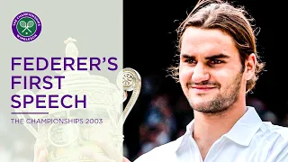 Roger Federer's first Champion's Speech | Wimbledon Retro