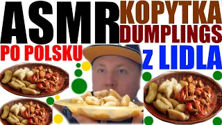 asmr po polsku kopytka z lidla dźwięki jedzenia/asmr dumplings eating sounds mukbang