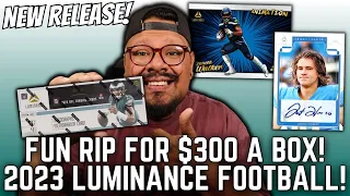 NEW RELEASE: 2023 PANINI LUMINANCE FOOTBALL HOBBY BOX! SURPRISINGLY VERY FUN AND VERY GOOD SET!!