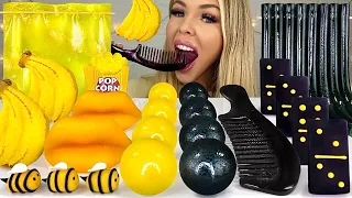 ASMR EDIBLE DOMINOS, BANANA MACARON, WAX LIPS, EDIBLE BEES, CANDY MUKBANG 먹방