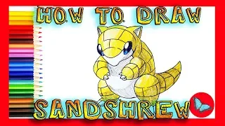 How To Draw  Sandshrew From Pokemon | Coloring and Drawing For Kids