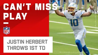 Justin Herbert Throws His 1st NFL Career TD!