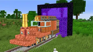 Create Mod Train through a Nether Portal?