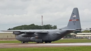 Lockheed C-130H Hercules US Air Fiorce departure on Monday RIAT 2012 AirShow