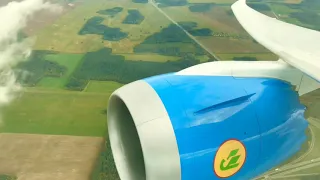 Uzbekistan airways взлёт из Минска B787