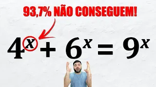 ⚠️ 93,7% NÃO CONSEGUEM RESOLVER o Desafio de Potenciação com Número de Ouro e Logaritmo 😱 LINDO!