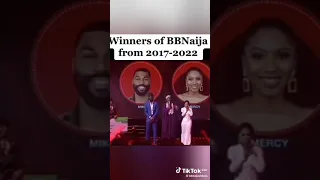 All the winners of BBNaija from 2017-2022. BBNaija 2023 - All Stars edition. who is winning again?
