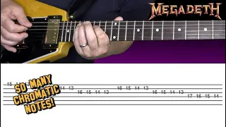 Megadeth - Sweating Bullets - guitar solo lesson with tabs!