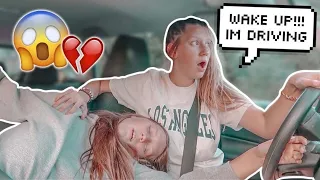 PASSING OUT WHILE MY TWIN SISTER IS DRIVING PRANK!!