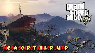 Jumping off a ramp on Mount Chiliad in GTA 5